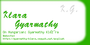 klara gyarmathy business card